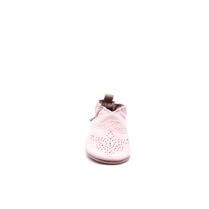 Chaussons souples bébé fille - Rose