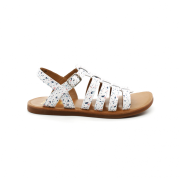 Nu-Pieds Fille Pom D'Api Plagette Strap Terrazo