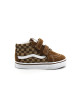 Tennis Garçon Van's Sk8 Mid Reissue Damier Camel