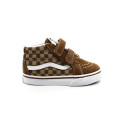 Tennis Garçon Van's Sk8 Mid Reissue Damier Camel