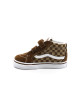 Tennis Garçon Van's Sk8 Mid Reissue Damier Camel